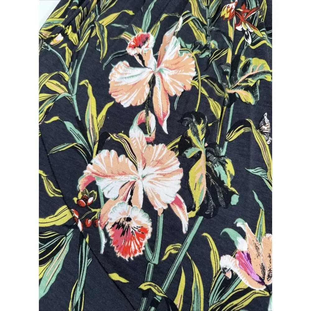 Maeve Anthropologie Gabriela Ruffled Wrap Maxi Dress Floral Print Dress Small - Picture 5 of 16